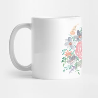 Watercolor Blush Pink Floral bouquet Mug